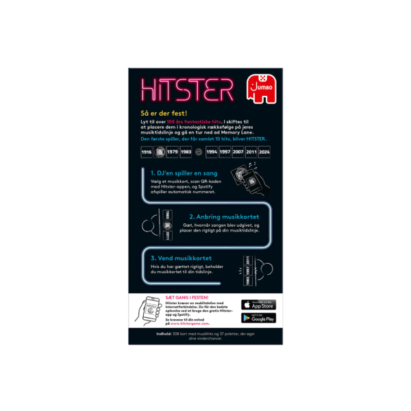 Hitster orginal - Dansk - musikquiz - quizspil