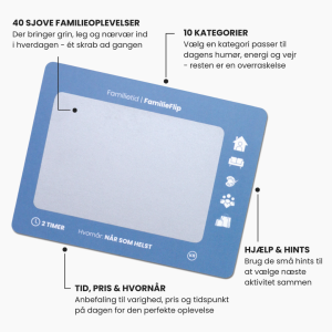 For hele Familien - skrabekort - familieaktiviteter - skjulte oplevelser - meaningful moments - lad-os-spille