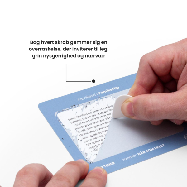 For hele Familien - skrabekort - familieaktiviteter - skjulte oplevelser - meaningful moments - lad-os-spille