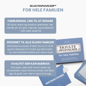 For hele Familien - skrabekort - familieaktiviteter - skjulte oplevelser - meaningful moments - lad-os-spille