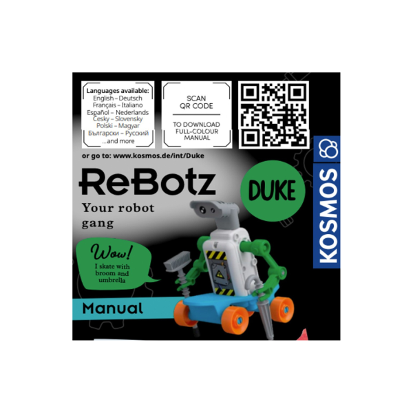 ReBotz - Duke The Skating Robot - legetoej - byggesaet