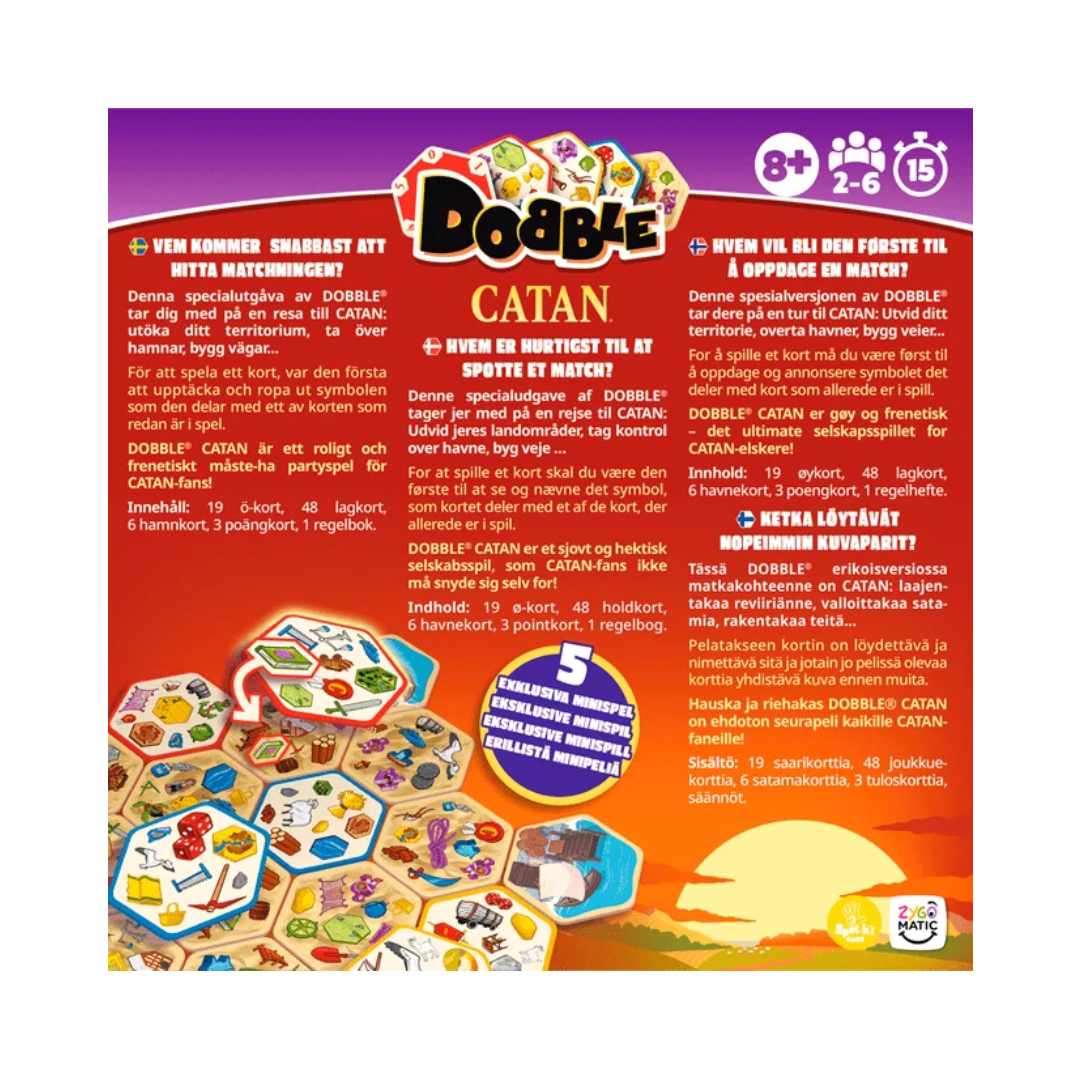 Dobble Catan Nordic - kortspil - selskabsspil - hurtige spil - under 1 time - familiespil - observationsspil (2)